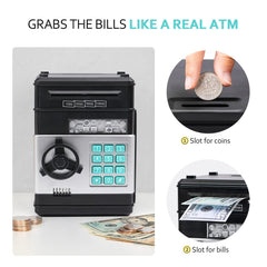 Vcertcpl large-capacity piggy bank holds coins, notes, and keepsakes