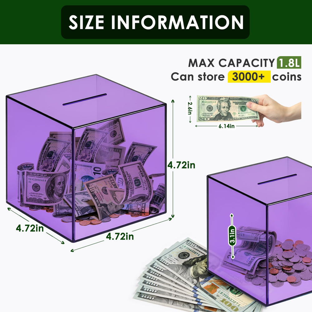 Purple Vcertcpl piggy bank ideal for adults and kids saving.