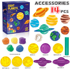 VConejo color dough shapes let kids assemble the eight planets
