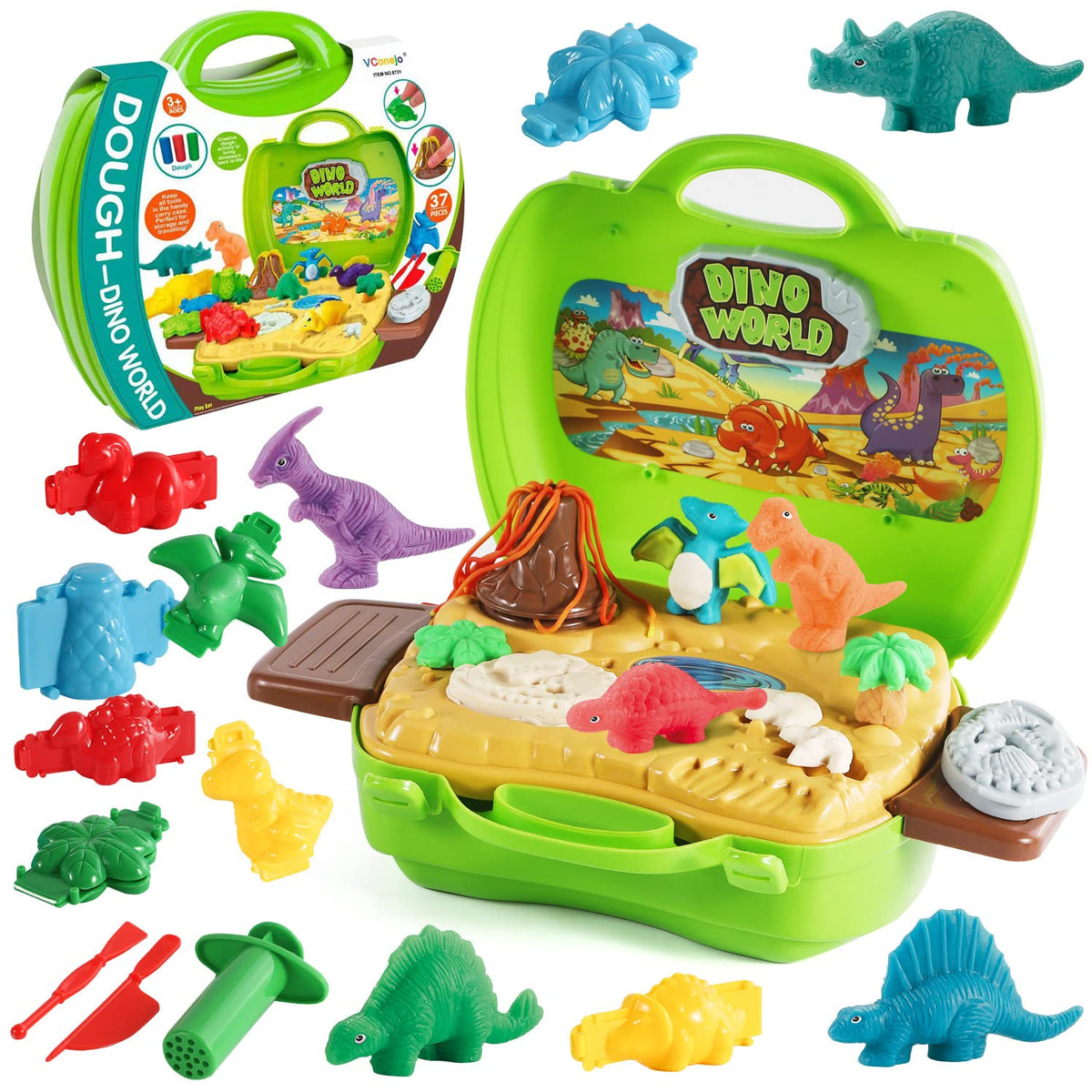 VConejo dinosaur color dough suitcase for creative play and hands-on learning.