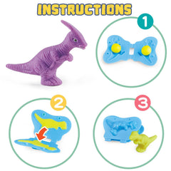 VConejo dinosaur tools set for shaping and sculpting color dough.