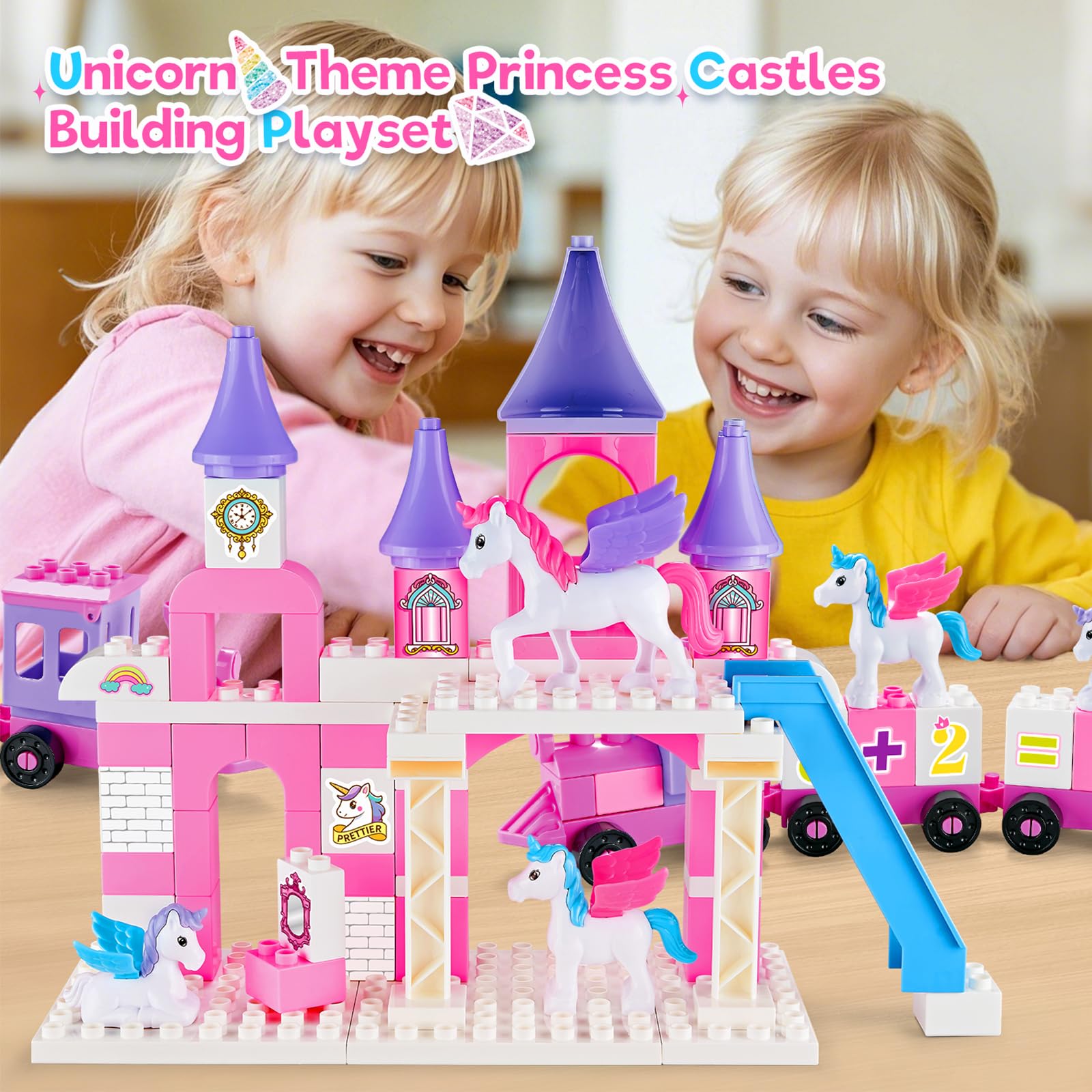 VConejo number train bricks support early counting during building sessions.