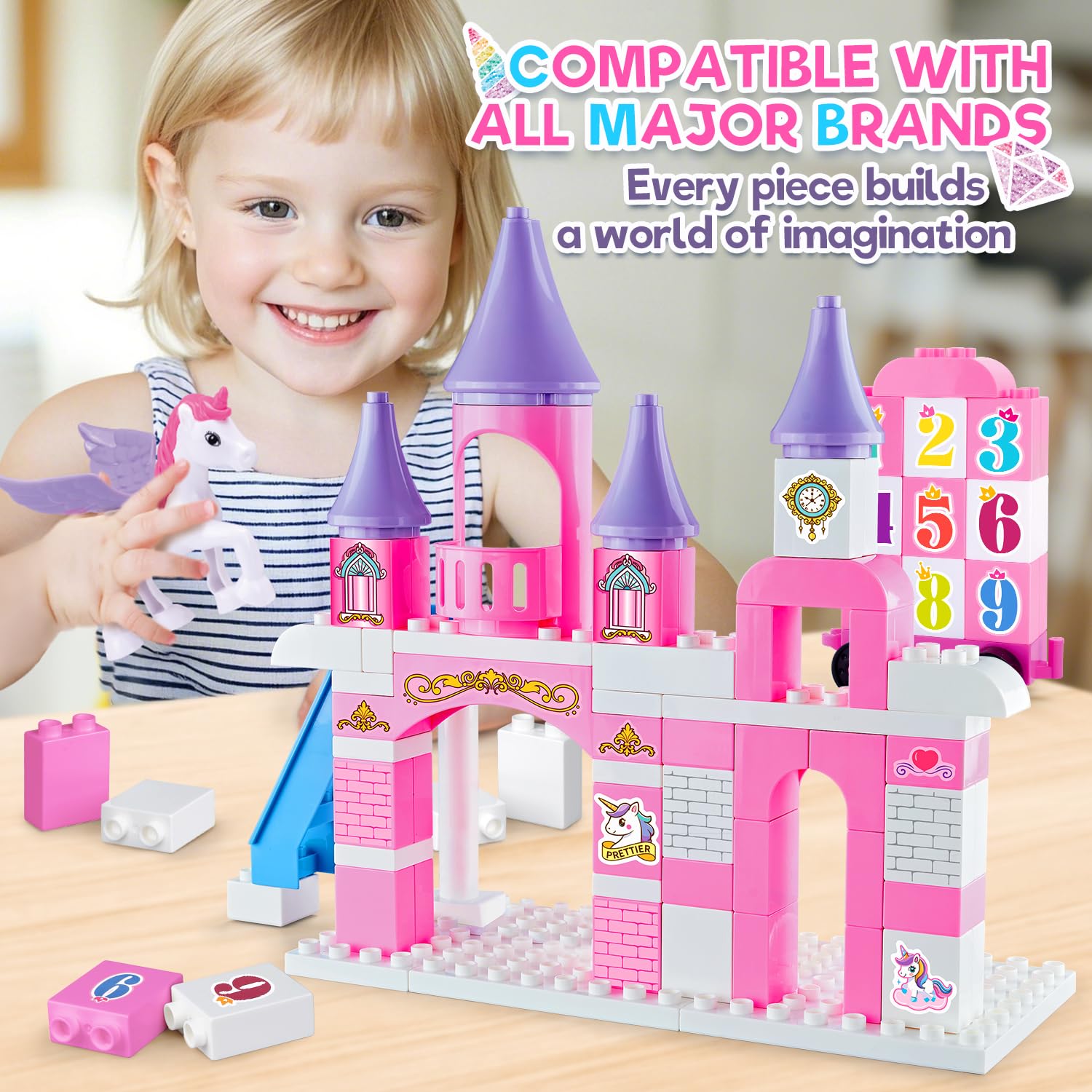 VConejo unicorn figure and stickers boost storytelling and role-play.