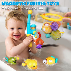 VConejo wind-up bath duck in action for battery-free water fun.