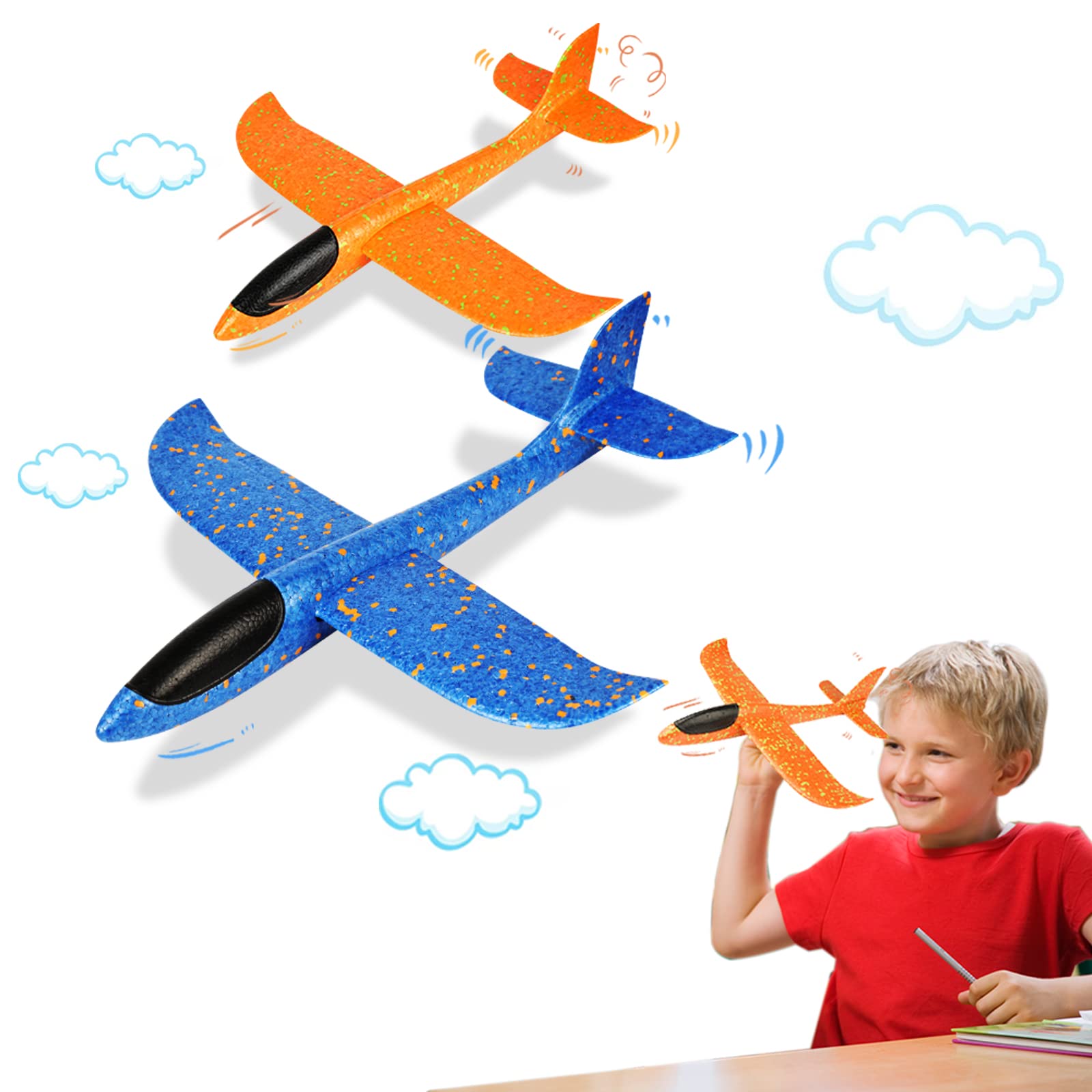 VCOSTORE foam airplanes with fuselage and wings enable quick outdoor play.