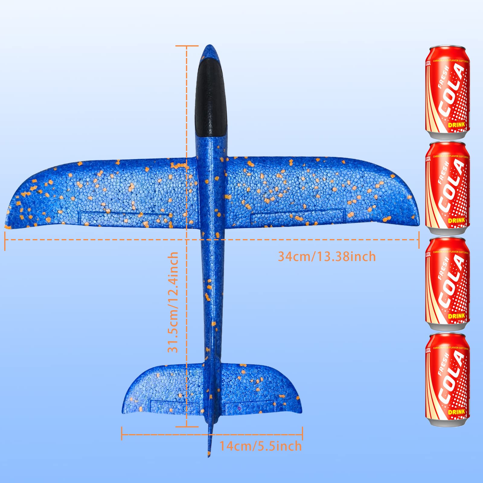 VCOSTORE foam airplanes with aerodynamic design provide stable glides.
