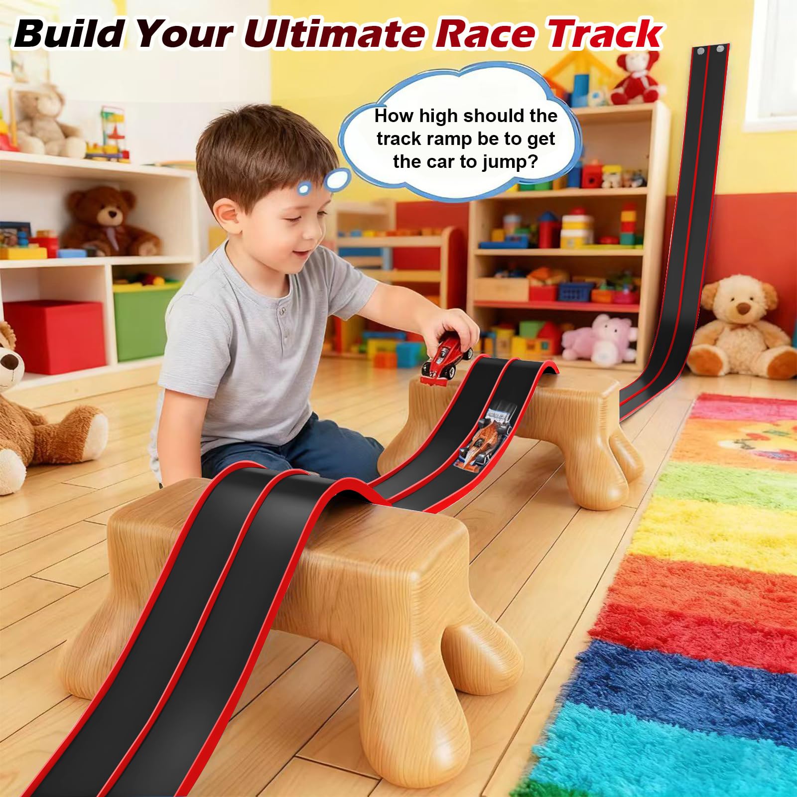 Vcsaq flexible track rolled up for compact storage and travel.