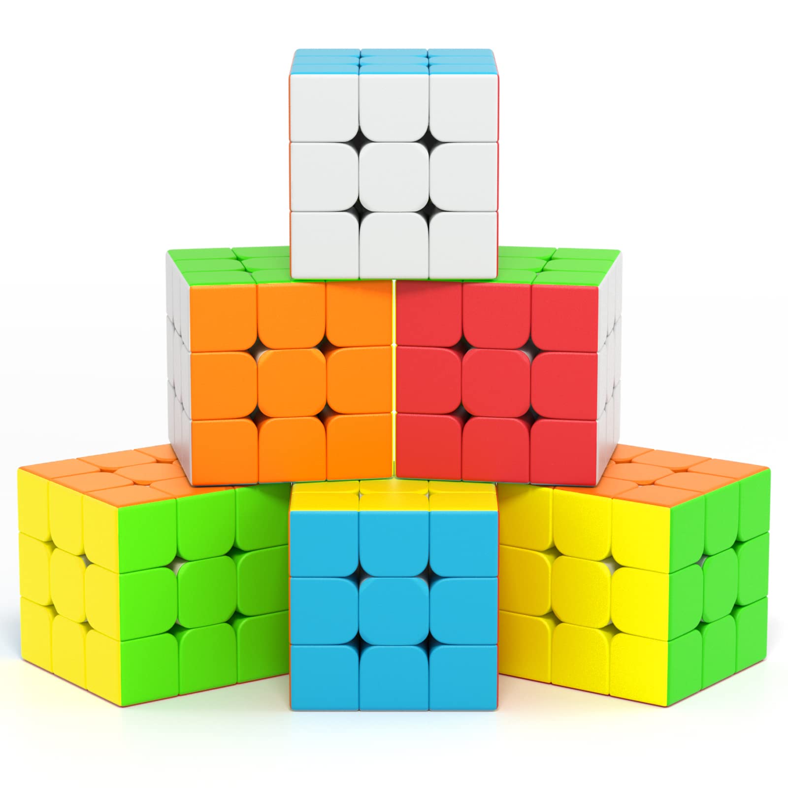 Vdealen 3x3x3 speed cubes six-pack for classroom rewards and play.