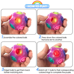 Vdealen Rainbow Puzzle Ball center sponge enables smooth, satisfying movement.