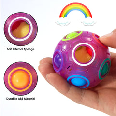 Vdealen Magic Rainbow Puzzle Ball color rings guide matching for a brain teaser.