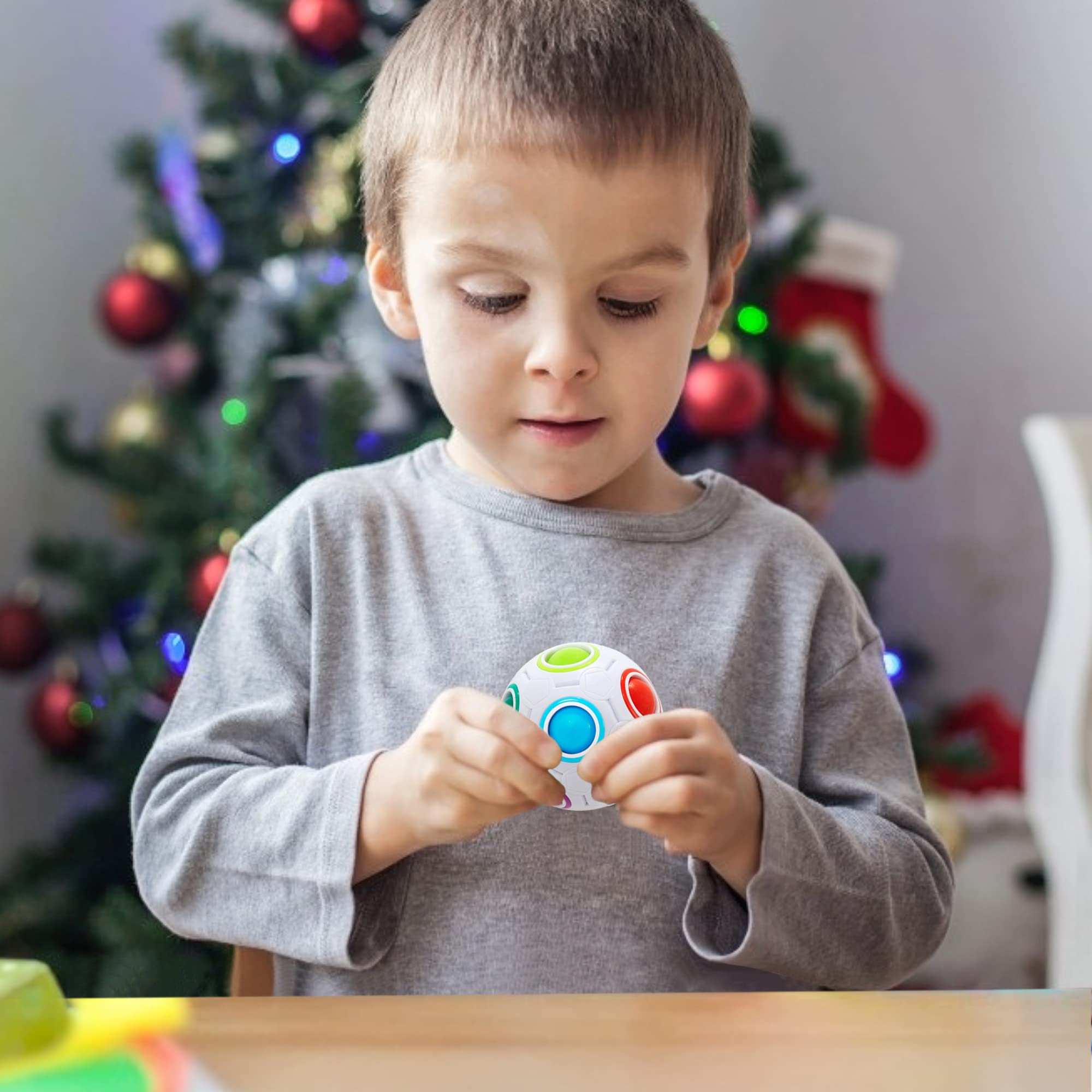 Vdealen Magic Rainbow Puzzle Ball seven-centimeter diameter portable size
