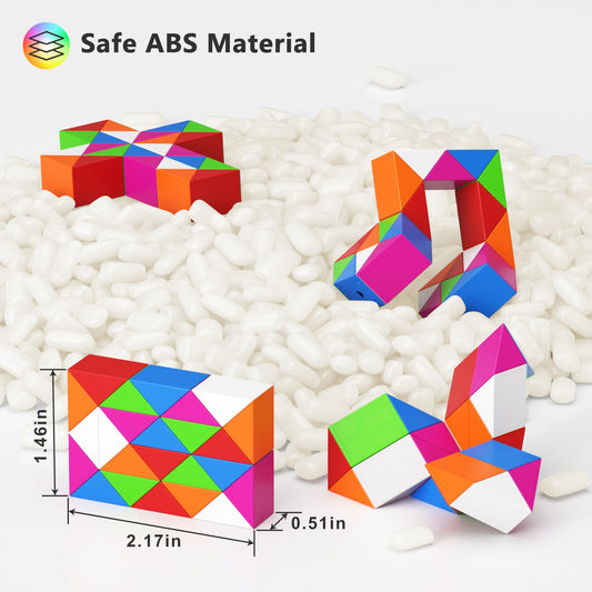 Vdealen snake cube bulk 12 pieces, smooth rotation for tactile manipulation.