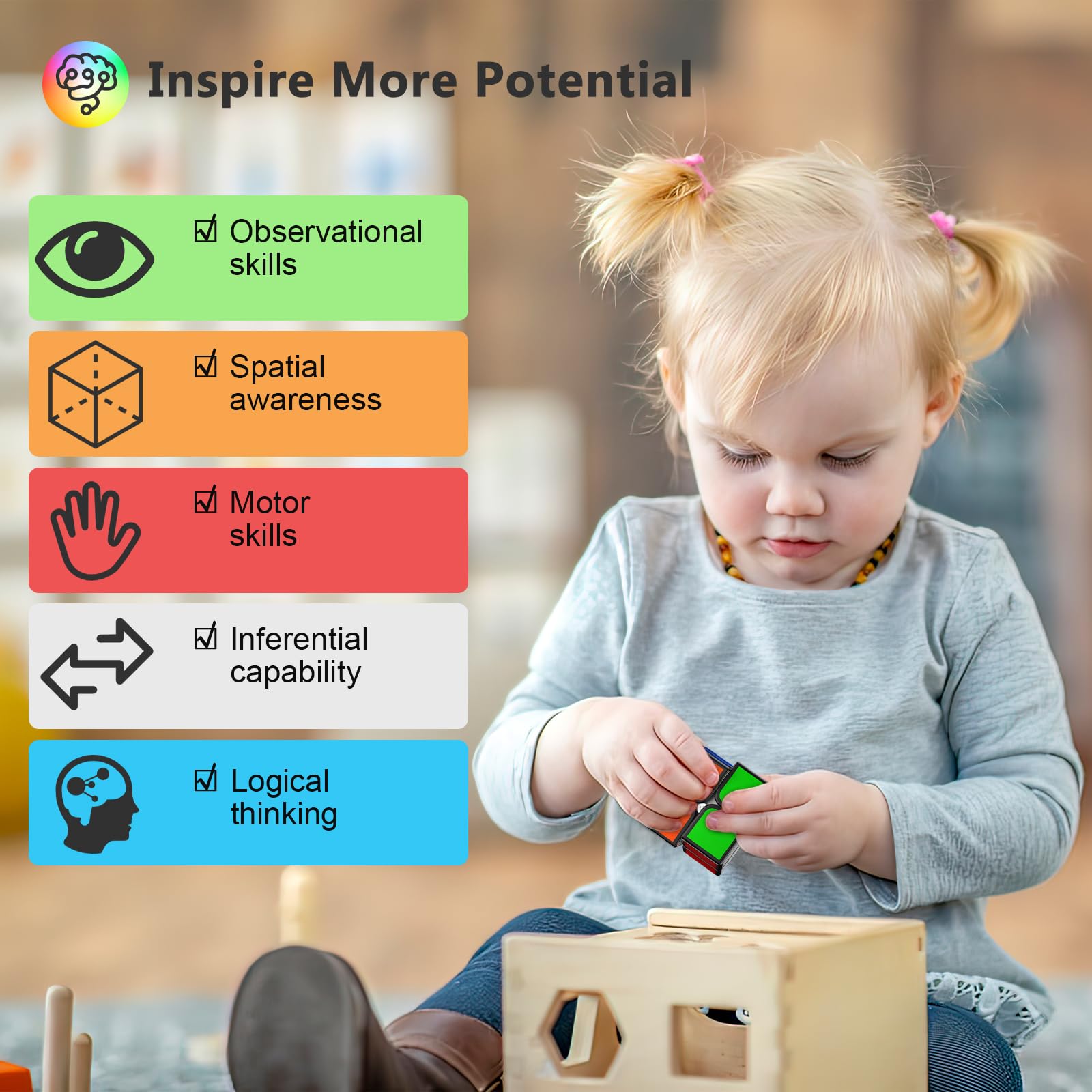 Vdealen Speed Cube Set colors-stickers closeup shows durable non-fading stickers