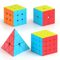 Vdealen speed cube set front view in stickerless design for fast, smooth turning