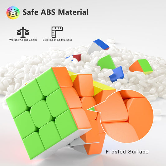 Vdealen stickerless 3x3x3 cube angle showcases colors and smooth turns