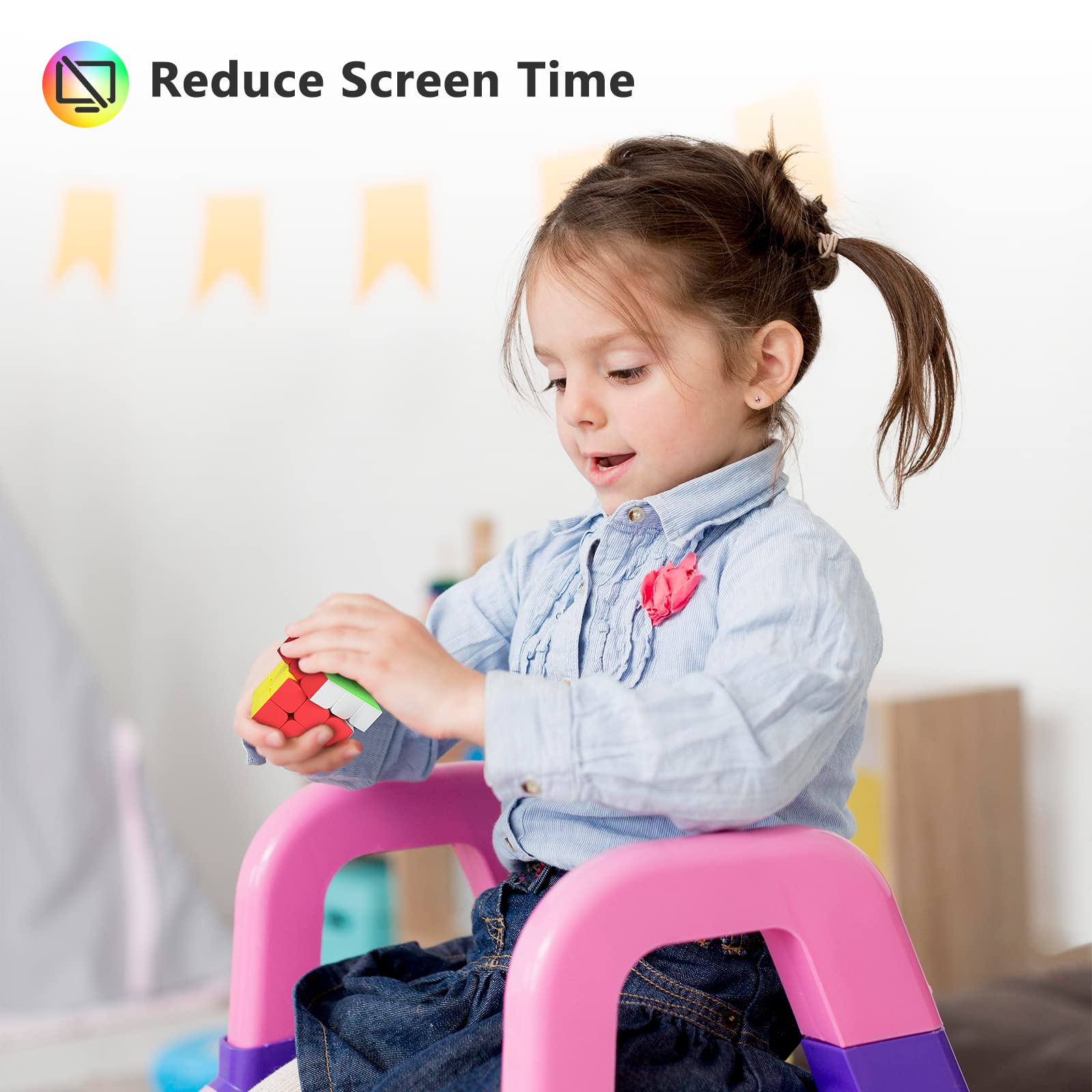 Vdealen waterproof, durable cube withstands daily play and spills.