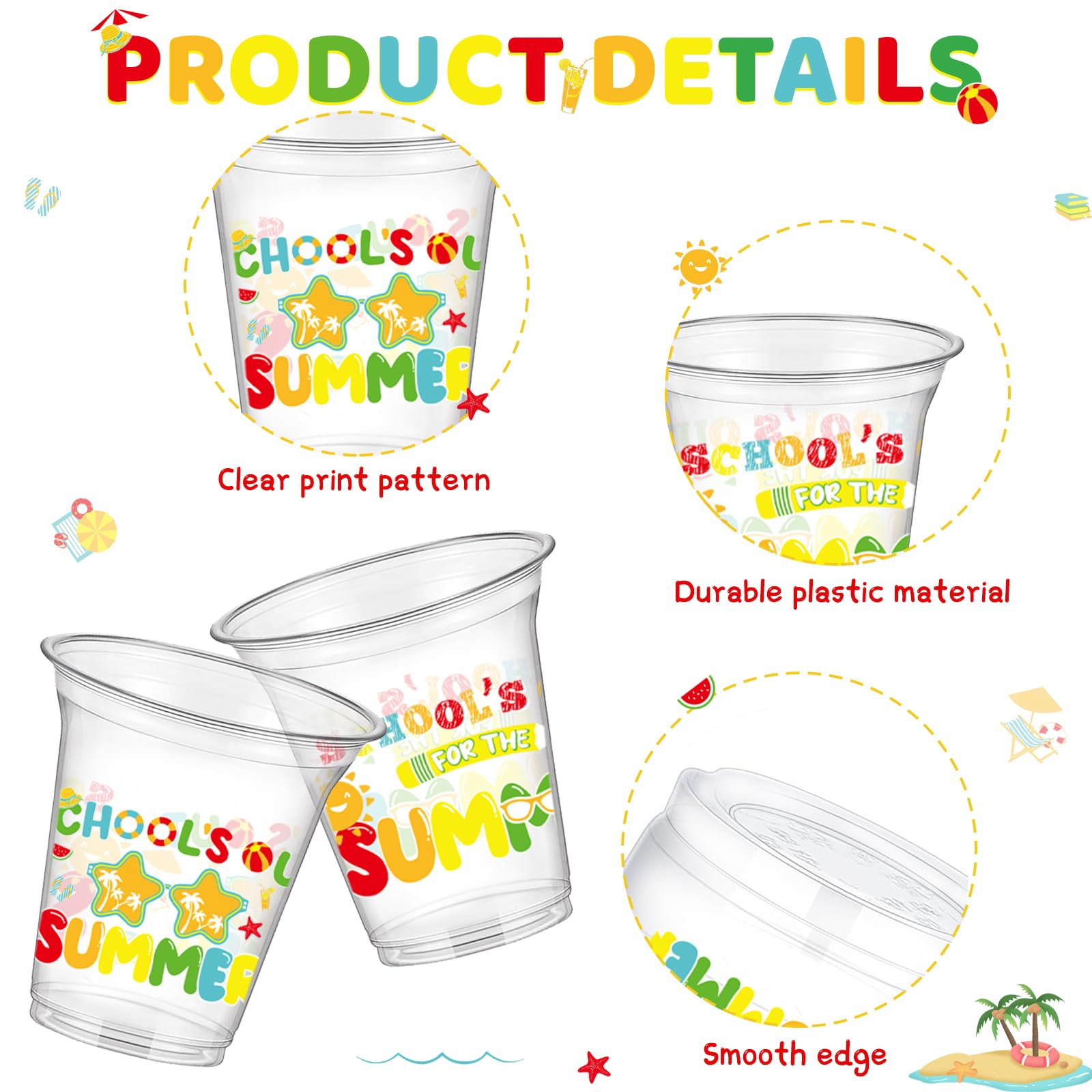 VDESFUEBY durable disposable cups ideal for end-of-year celebrations and beverages.