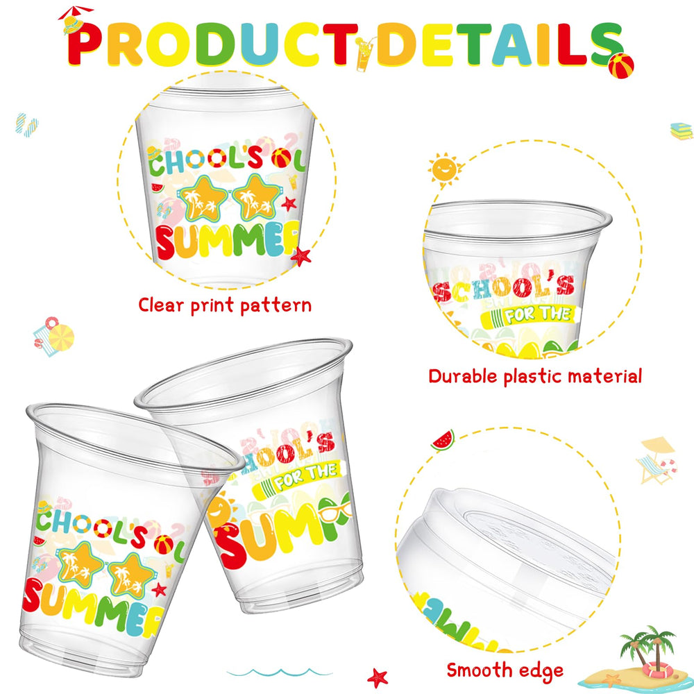 VDESFUEBY durable disposable cups ideal for end-of-year celebrations and beverages.