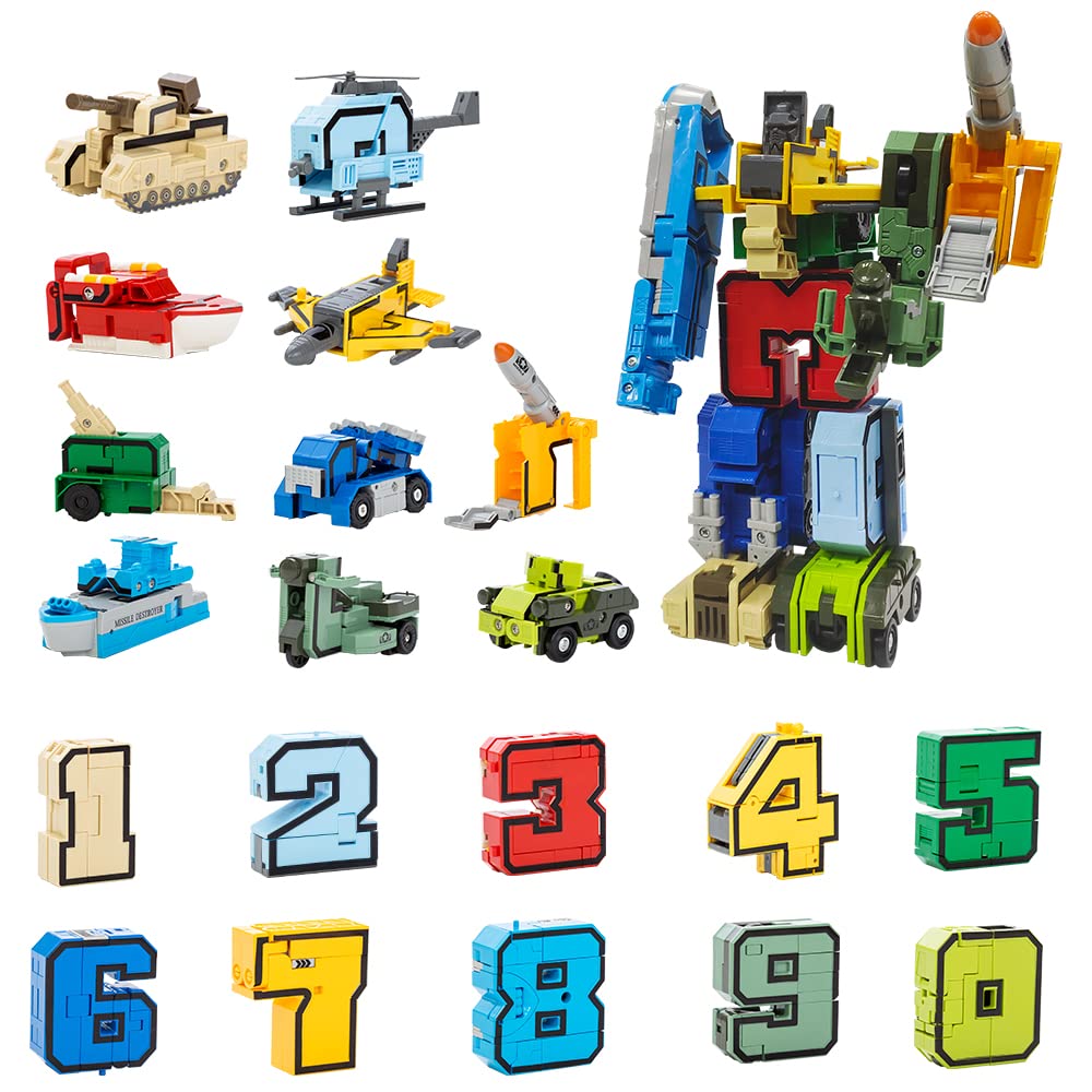 VEAIS Alpha Bot front view, durable number-to-robot toy for curious preschoolers.