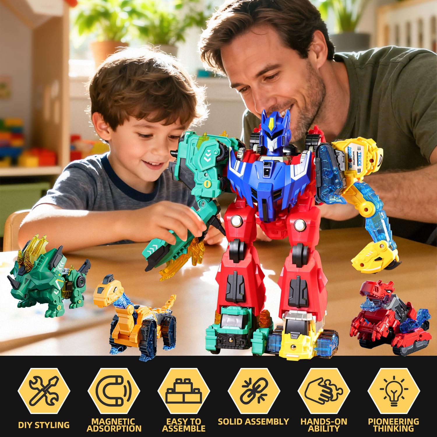 VEAIS Easy-Click Magnetic Connectors enable tool-free transitions for young builders.