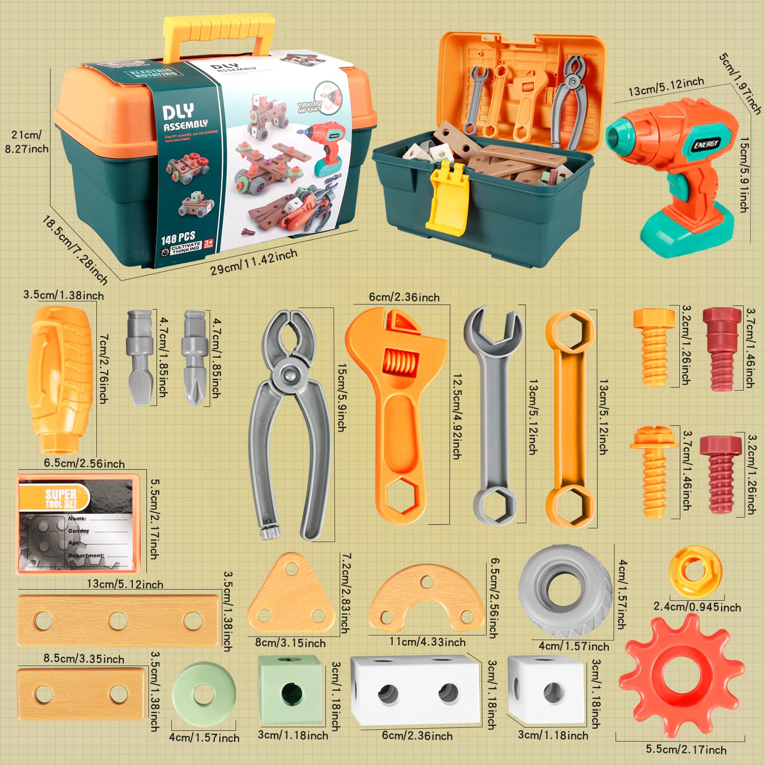 VEAIS Kids Tool Set gift ready pack ideal for birthdays or holidays.