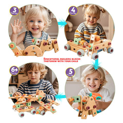 VEAIS Kids Tool Set model ideas inspire imaginative building projects.