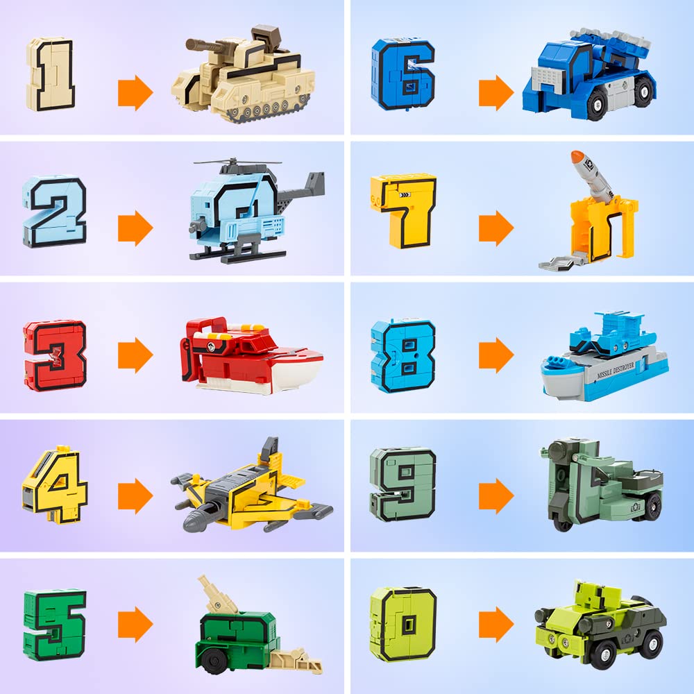 VEAIS number-toy transforming digits into a robot for hands-on STEM play.