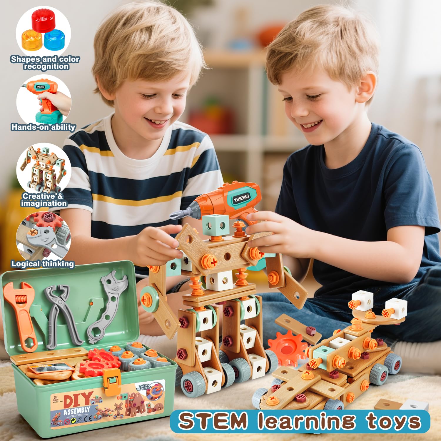 VEAIS safe ABS plastic construction ensures durable, kid-friendly play.