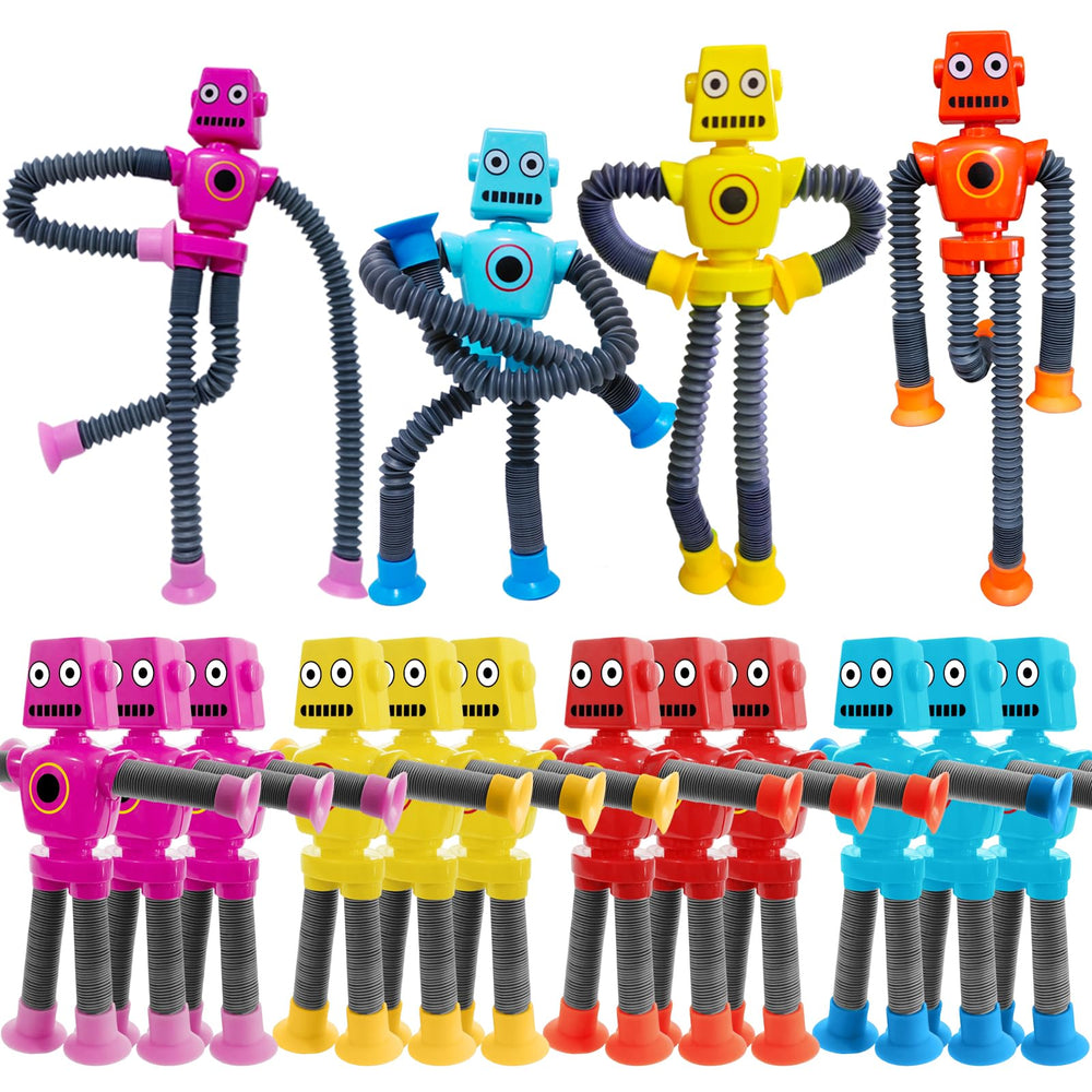 Veakeqe suction cup robot toy action figure for imaginative play and tactile fun.