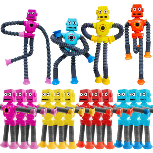 Veakeqe suction cup robot toy action figure for imaginative play and tactile fun.