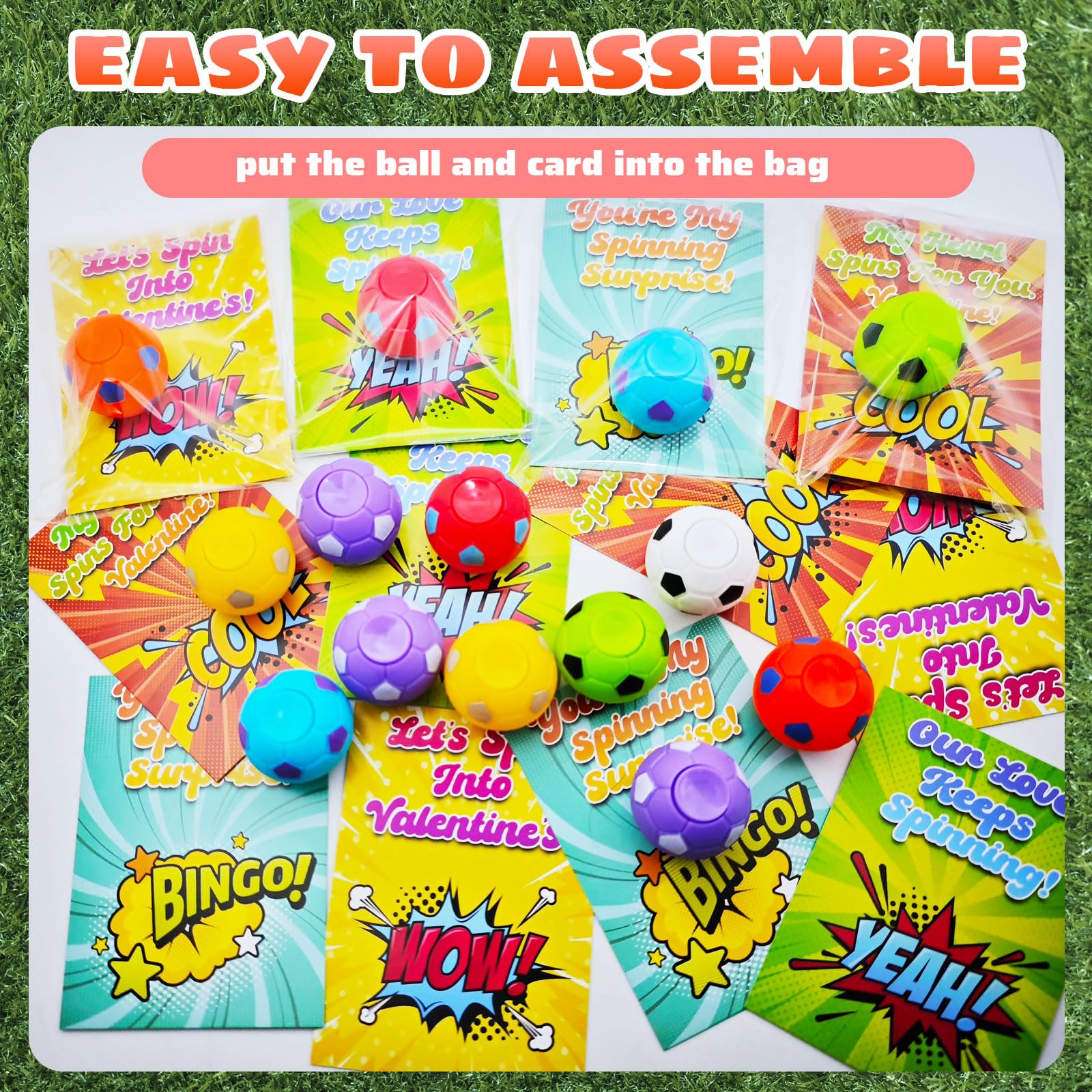 VEALIZUU colorful spinner balls in seven colors for kids