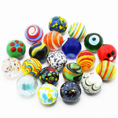 VEALIZUU glass marbles—20 colorful textures for play and decor