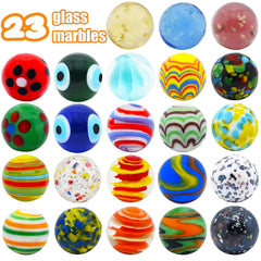 VEALIZUU glow-in-the-dark marbles that shine after light exposure for evening play