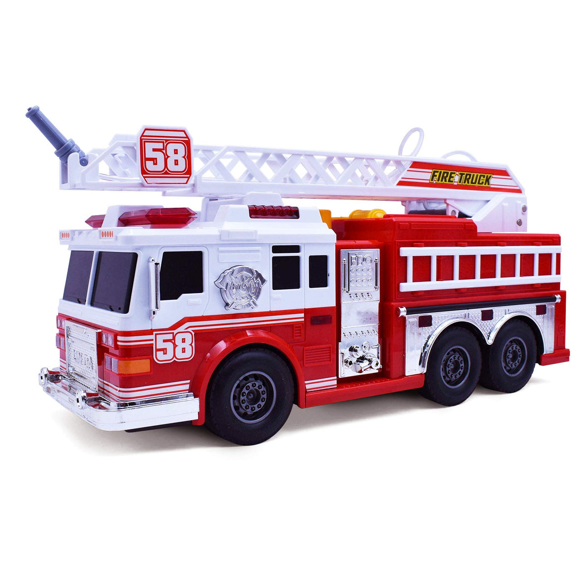 VEBO fire truck with lights and siren for immersive pretend rescue play