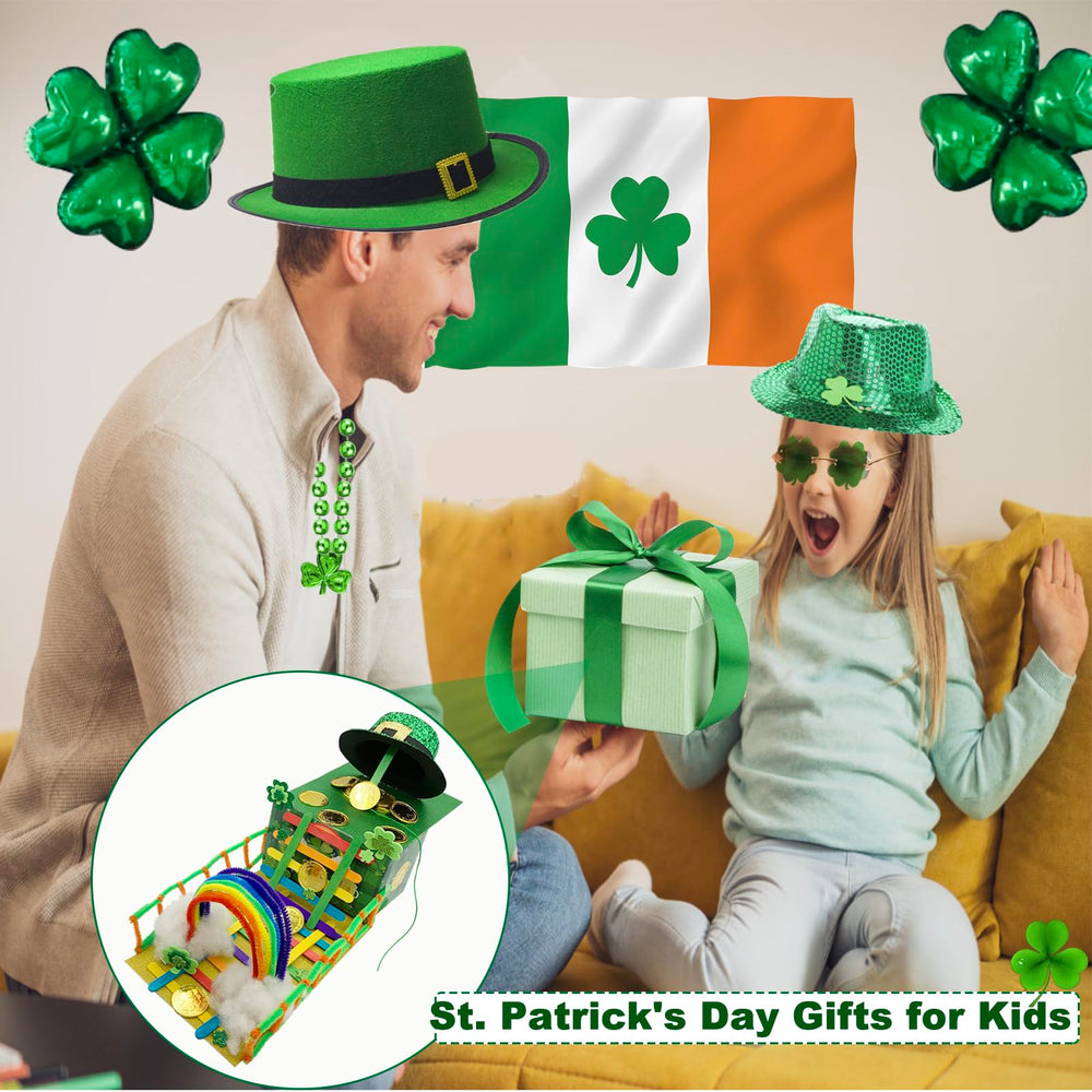 Vecacosic Leprechaun Trap Kit crafts decorate the home for St Patrick's Day