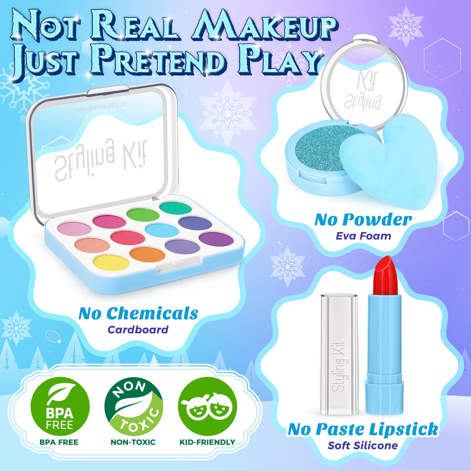 VEDALIO Safe pretend makeup for toddlers with no real cosmetics