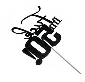 Veegood 50th birthday cake topper shines from multiple angles on your celebration.