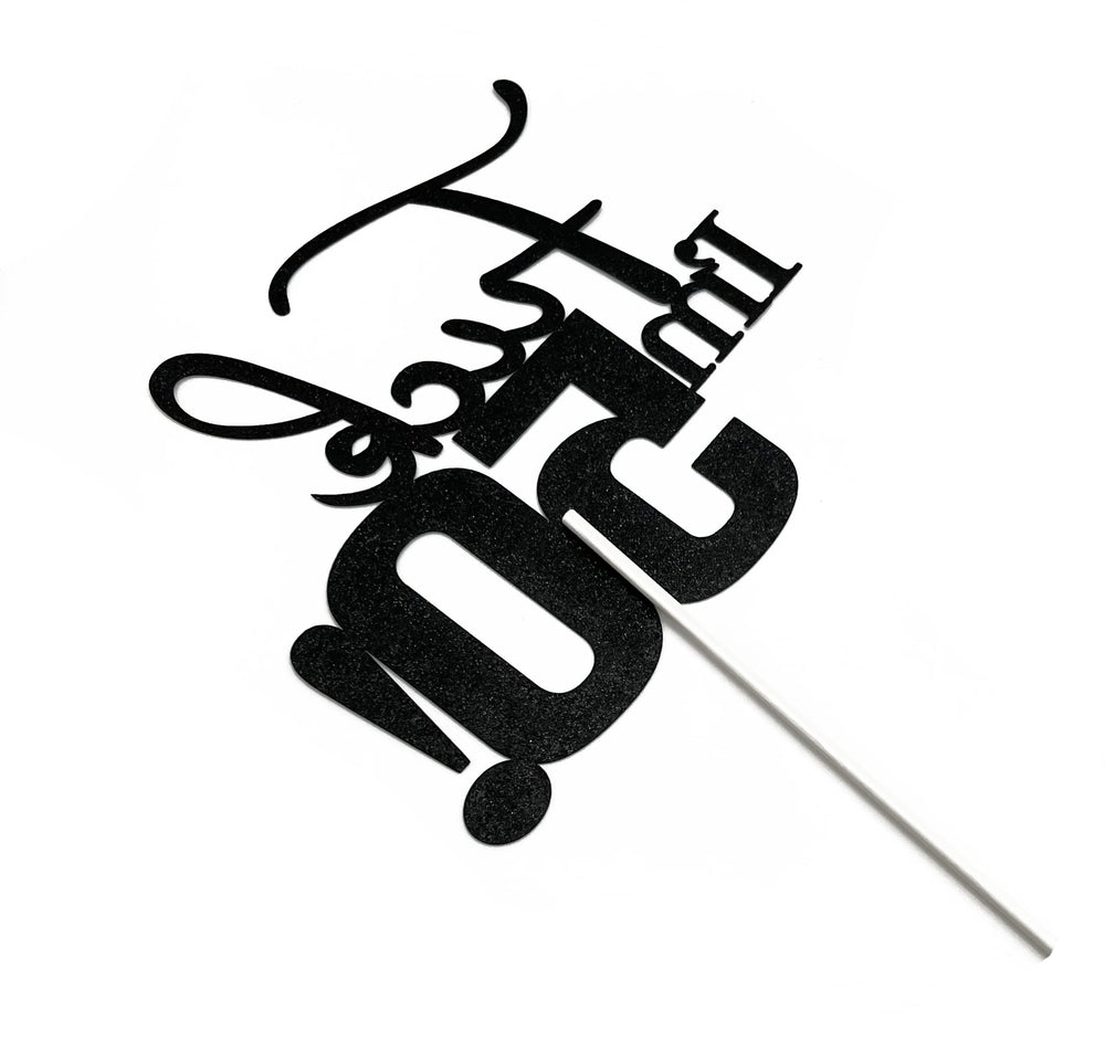 Veegood 50th birthday cake topper shines from multiple angles on your celebration.