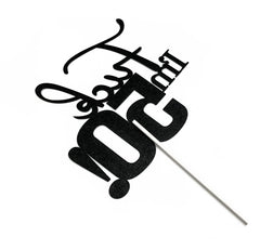 Veegood 50th birthday cake topper shines from multiple angles on your celebration.