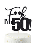 Veegood birthday cake toppers in black glitter add glamour to your cake and photos.