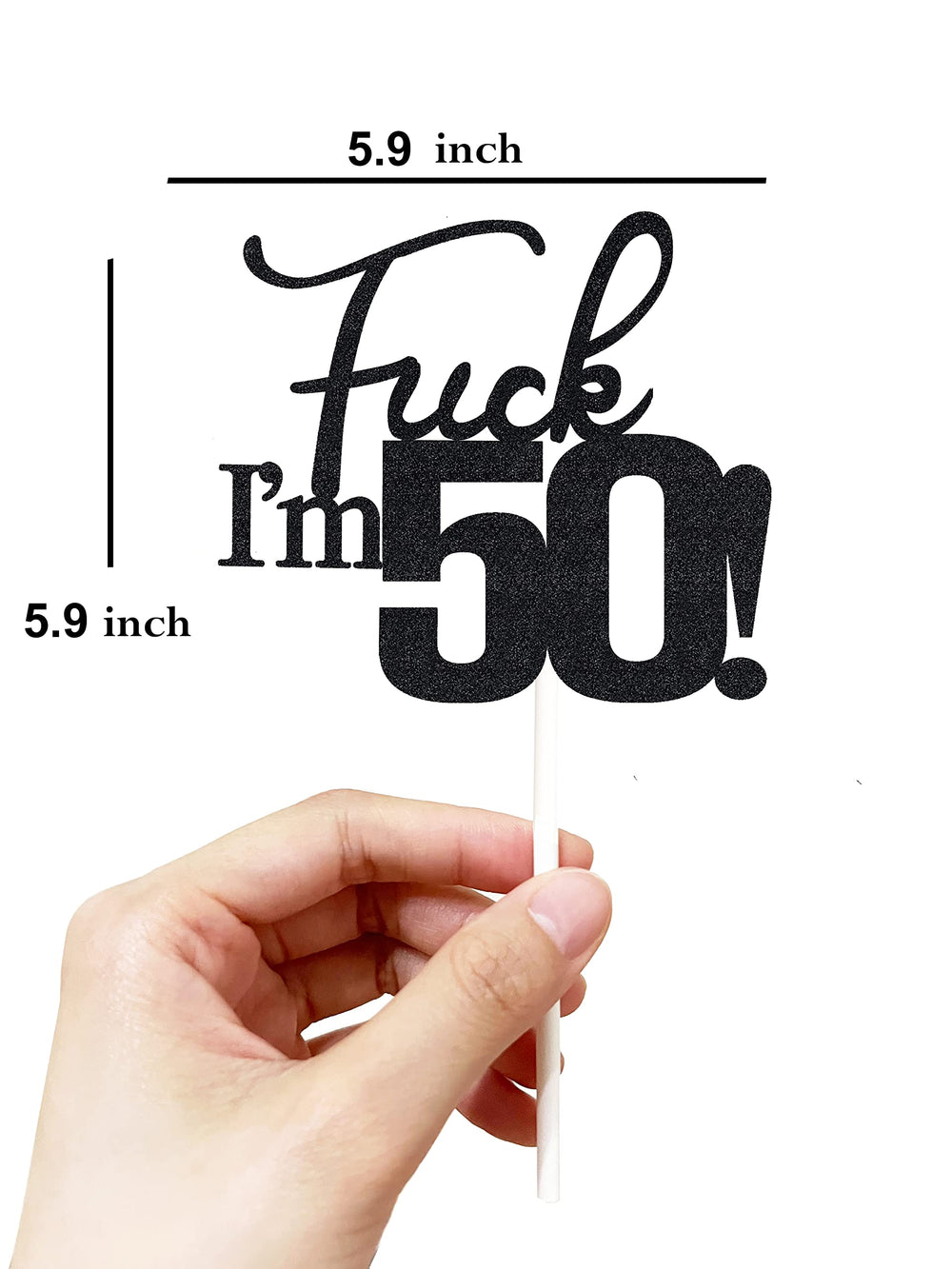 Veegood fifty cake topper for 50th birthdays enhances party decor and memories.