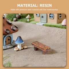 Veemoon resin dollhouse table chair enhances desk decor with tiny detail