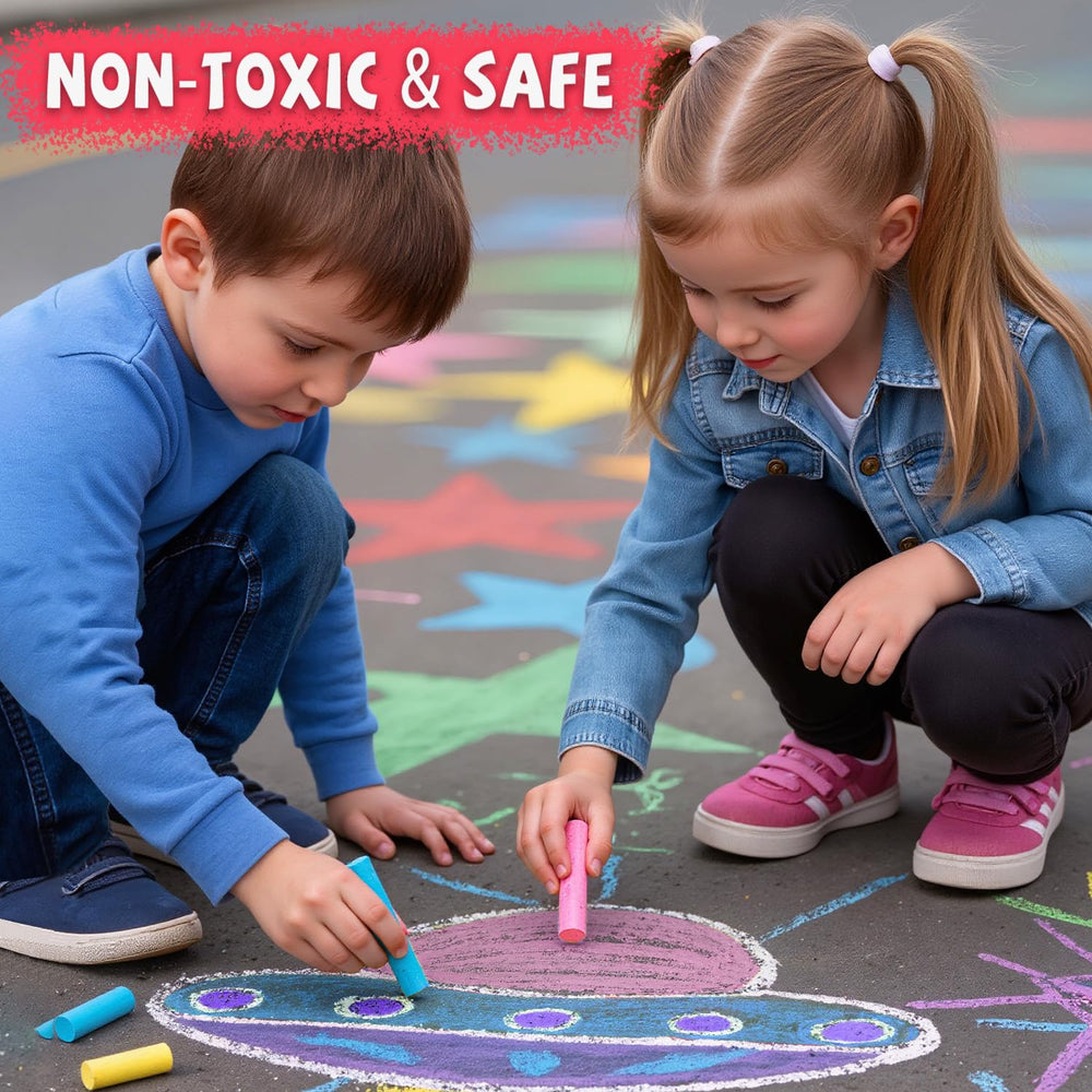 VEESA driveway chalk set supports imaginative play and colorful learning moments outside.
