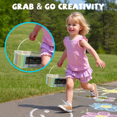 VEESA vibrant colors boost outdoor creativity and collaborative sidewalk games for kids.