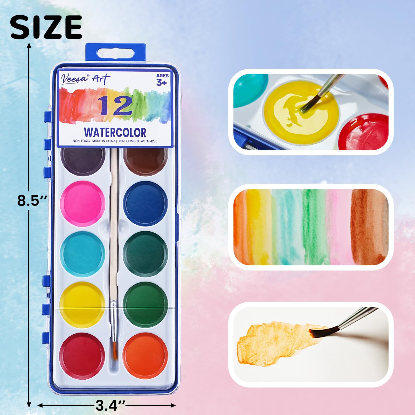 Kid-friendly, safety-certified colors meet ASTM D-4236 and EN71-3 standards.