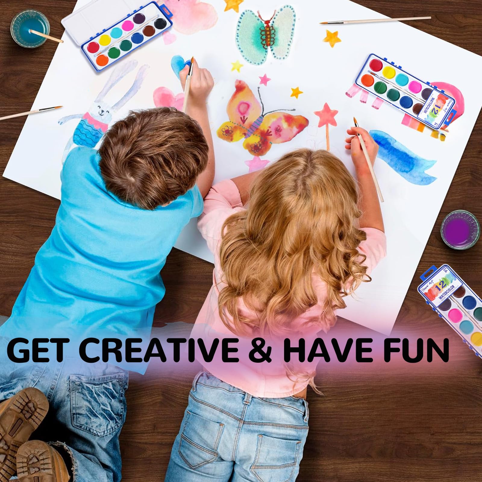 Washable pigments allow easy cleanup after art sessions.