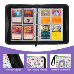 VEHODEVIA binder with 50 removable sleeves for flexible storage.
