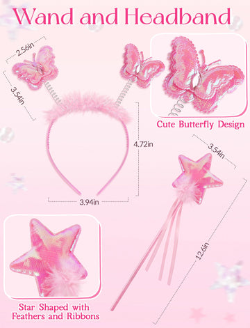 VEKDA headband adds fairy charm to complete the look.