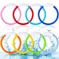 Vellibring 8-piece pool diving rings in bright colors for easy underwater visibility