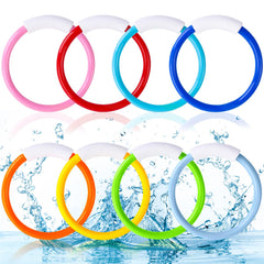 Vellibring 8-piece pool diving rings in bright colors for easy underwater visibility